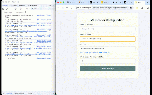 RAG Text Scraper :: Extracts clean article text from a list of URLs and saves as .txt files.