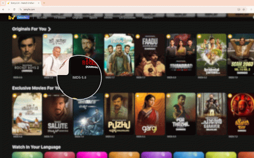 Sift: IMDB ratings on various OTT plaftorms. Free & Open Source. :: Sift adds IMDB ratings next to programs on various OTT platforms to help you choose what to watch faster.