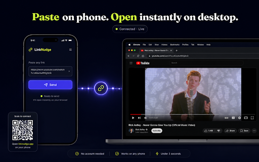 LinkNudge - Turn your phone into a remote for your browser :: Send links instantly from phone to desktop.