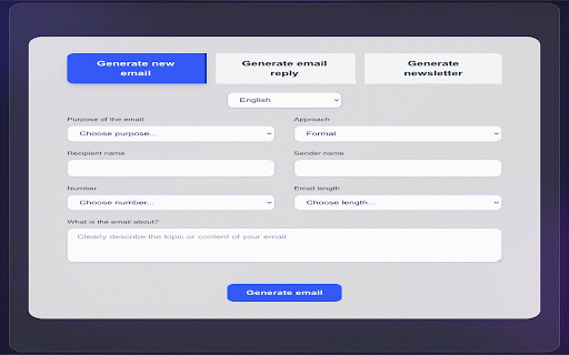 EmailAI :: EmailAI – Instantly generate AI-powered emails, replies, newsletters, and social posts.