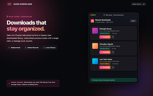 suno download - Audio Extractor :: Download the original source audio available on Suno AI song pages with one click.