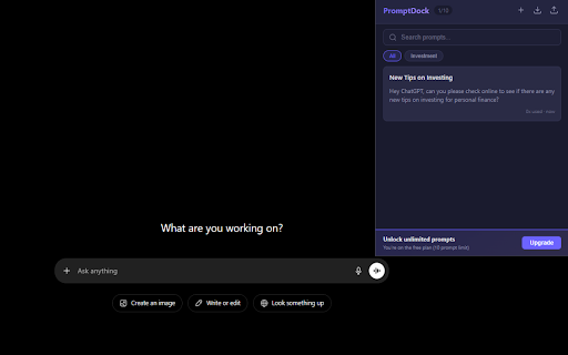 PromptDock - AI Prompt Manager :: Save, organize, and instantly insert your best AI prompts into ChatGPT, Claude, and Gemini. All data stored locally.