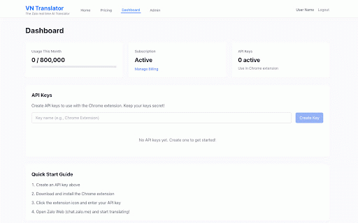 VN Translator :: AI-powered translation for Zalo Web - automatically translate Vietnamese messages and compose replies