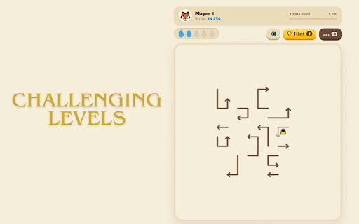 Arrow Puzzle :: Tactile polyline maze puzzle game with 1000 solvable levels.