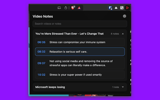 Video Notes — Timestamped YouTube Notes :: Take notes while watching youtube videos.