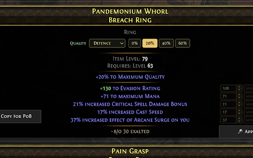Wraeclast Market — PoE & PoE2 Trade Tool :: PoE & PoE2 trade tools: stat filters, quality simulator, PoB export, poe.ninja prices, mod highlighting, bookmarks & more.