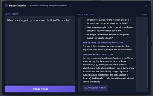 Better Question :: Ask AI better questions, using AI