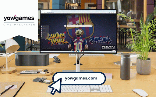 Lamine Yamal: Barcelona Live Wallpaper :: Lamine Yamal #10 facing FC Barcelona crest under starry sky with graffiti art styling.