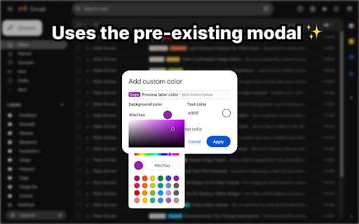 Gmail Label Colorizer :: A simplified way to change Gmail labels to any color you want.