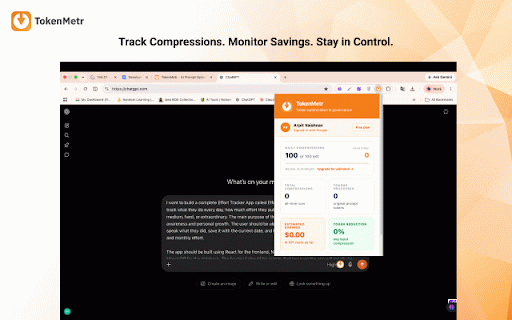 TokenMetr — AI Prompt Optimizer & Token Saver :: Optimize AI prompts before you hit send. Cut tokens 63%, save money, and get better outputs on ChatGPT, Claude, Gemini & more.