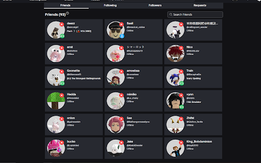 Roblox Friend Hider :: Hide specific Roblox friends from your view with one click.