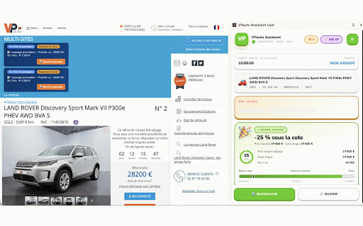 VPauto Assistant User :: Assistant d'analyse pour les encheres VPauto - historique, comparaison et alertes vehicules