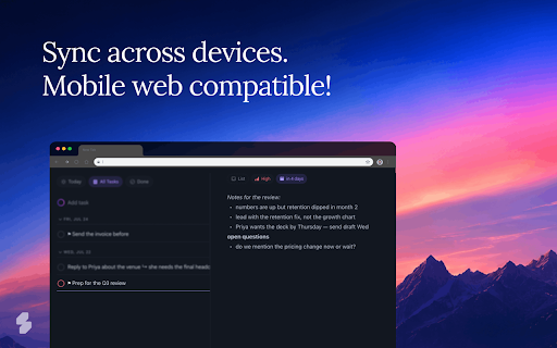 Slaet — New Tab To-Do List, Notes & Reminders :: Tasks, notes, lists & reminders on every new tab — free, local-first, works offline. No account needed.