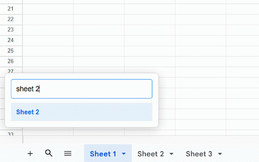 Easy Google Sheets Tab Search :: Search tabs in Google Sheets instantly