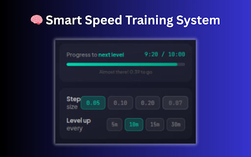 YouTube Speed Trainer :: Train yourself to watch YouTube faster with time-based progression