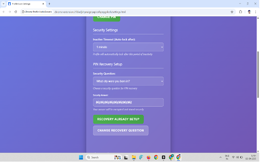 Chrome Profile Lock (Secure) :: Secure Chrome profile with PIN protection, session timeout, and advanced security features. Created by Global Webify.