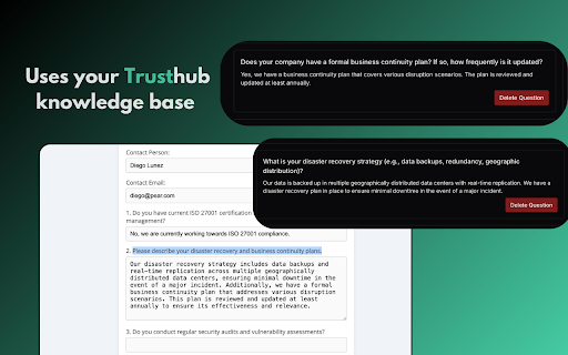TrustHub AI Assistant :: AI-powered assistant for quick vendor assessments and compliance checks.