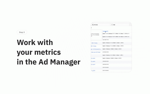 adtribute Chrome Extension :: See your adtribute metrics directly in Facebook Ads Manager