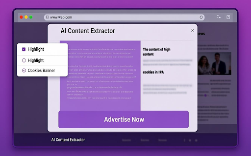 AI Content Extractor :: Extract clean, meaningful content from any webpage. Removes ads, nav, sidebars, and clutter instantly.