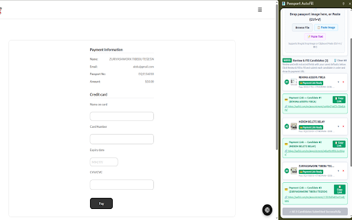 Passport Autofill :: Drag & drop a passport image and auto-fill passport fields on any visa, travel, medical, or government application form.