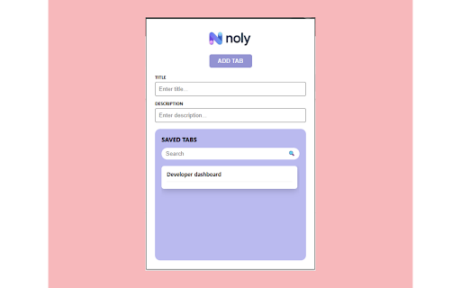 Noly Tab Manager :: Save and manage tabs