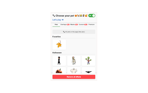 ScreenJoy — Virtual Pets, Screen Effects, Screen Customizer :: An animated pet wanders your screen, plus overlays, masks, and cursors for your browser.