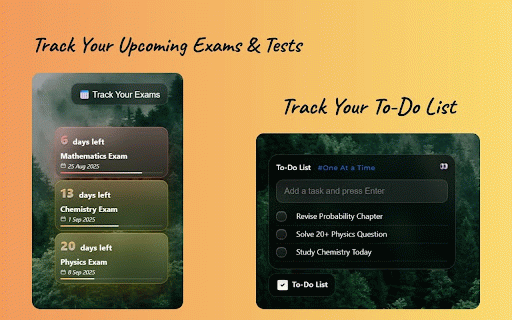 Focus: Stay Productive on Every New Tab :: Focus makes chrome browser into a motivating space that helps you stay calm, focused, and energized for your studies and goals.