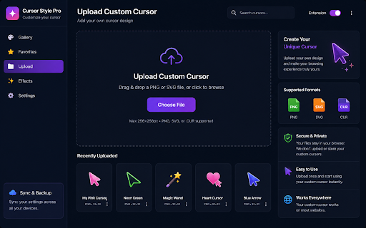 Cursor Style Pro ★ 50+ stunning cursor styles for Chrome :: Animated & custom cursors for Chrome. 150+ stunning cursor styles, animated trails, click effects, cursor pets & more