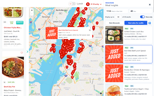 Mealshark :: Mealshark finds the best deals on MealPal! Discover newly added meals, sort by % off, and see what you're paying for each meal.