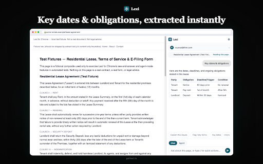Lexi — The AI Operating System for Law :: AI legal assistant: legal review, contract analysis, legal drafting help, risk flags & judgment summaries on any page. Private.