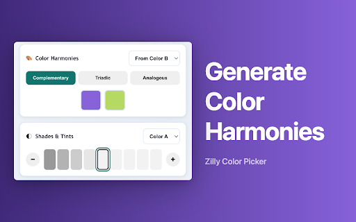 Zilly Color Picker :: Professional color picker for any webpage.