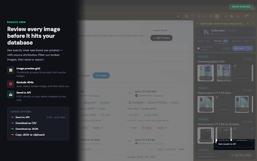 UpScraper: Bulk Product Image & Data Scraper :: Bulk image scraper and product data finder for e-commerce. Find product photos and specs for backfilling and catalog scraping