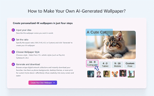 AI Wallpaper Maker :: Create stunning, personalized wallpapers for every device with an AI wallpaper generator. Generate custom images for your wallpaper…