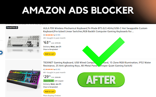 Amazon Ads Blocker :: Browse Amazon without 'Sponsored' ads. Enhances your shopping experience by hiding sponsored product blocks.