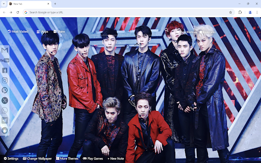 EXO Wallpaper :: EXO Wallpaper turn new tab to custom HD EXO Kpop background. Custom EXO wallpaper background themes created for Kpop fans.