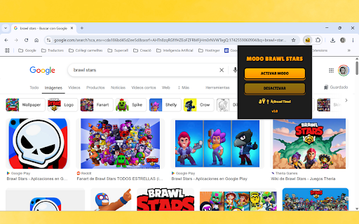 Modo Brawl Stars :: Transforma las páginas web al estilo de Brawl Stars con colores amarillo, naranja y negro