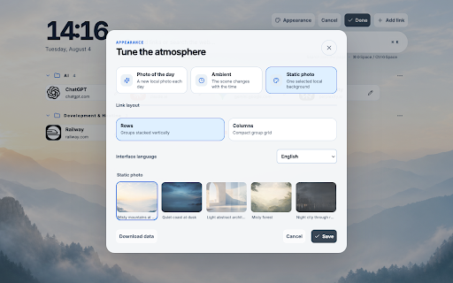 Tabster :: Your sites. Your setup. Always within reach — from every new tab and any webpage.