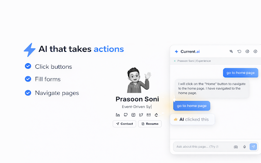 Current.ai :: Chat with any webpage using AI. Ask questions, get summaries, and analyze content in real-time — powered by Gemini.