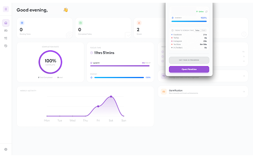 Flowtime :: Gamify your focus! Flowtime blocks social media distractions and turns your productivity into a rewarding game.