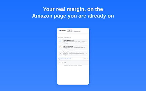 Sellerio Insights — Amazon, Flipkart & Meesho Listing Score & Rank :: Listing score, category rank, ratings and seller data on any Amazon, Flipkart or Meesho product page — from your Sellerio account.