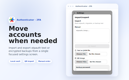 Authenticator - 2FA :: Encrypted 2FA codes for secure sign-ins.