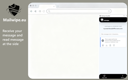 Mailwipe TempMail :: Your temporary email always next to your browser