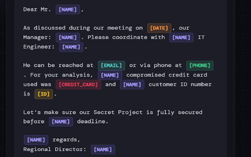 Ghostit - AI Privacy Anonymizer :: Anonymize PII and corporate data locally before using LLM prompts.