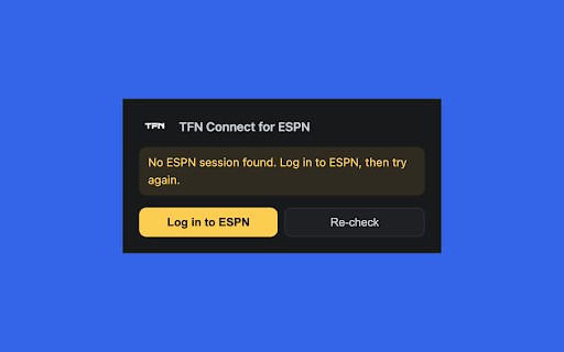 TFN Connect for ESPN :: Link your ESPN fantasy leagues to The Fantasy Network in one click — no passwords shared.