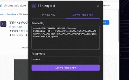 SSH Keytool :: Generate SSH key pairs and derive public keys and inspect SSH certificates.