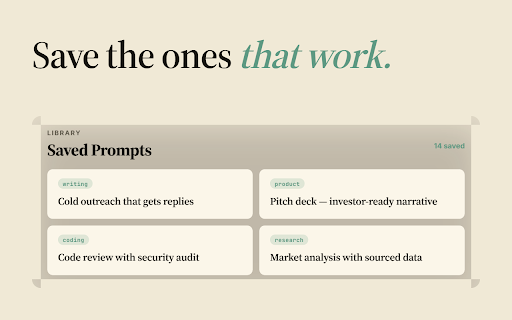 Prompt Optimizer - SecondBrain :: Prompt Optimizer: Stop Rewriting. Optimize prompts in one click across major AI chatbots.