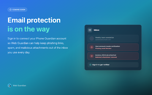 Web Guardian: Phishing & Malware Protection :: Block known phishing and malicious websites while you browse.