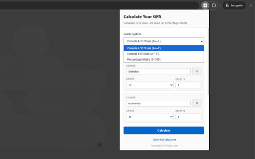 GPA Calculator Canada :: Calculate your Canadian GPA instantly