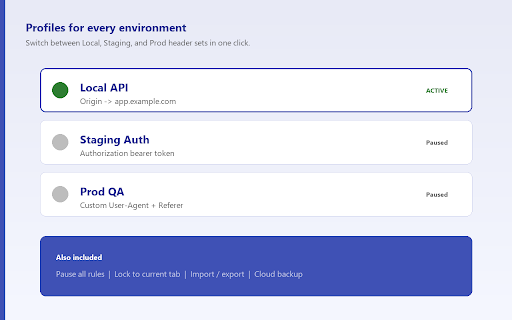 ModHeader V1 :: Modify request and response headers