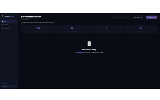 ClaudeMaster Pro — Prompts & Vault :: Premium prompt library, unlimited conversation vault, AI tools. Supercharge your Claude AI experience.